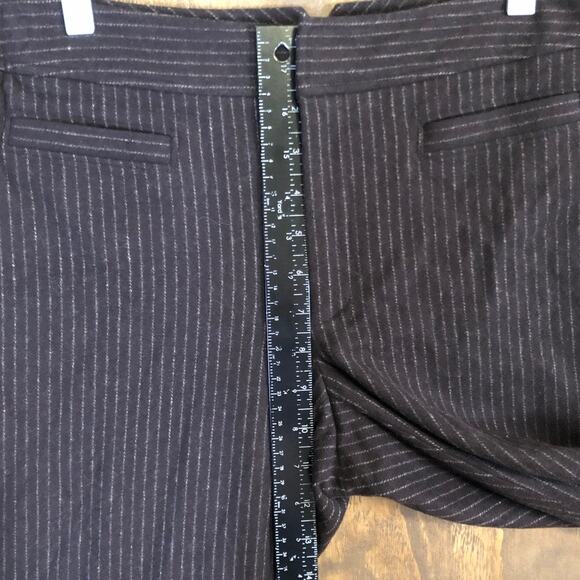 Banana Republic Womens Pants Brown Cream Harrison Fit Lined Wool Blend Stretch 8 - Picture 9 of 12